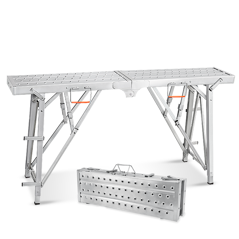 创硕 马凳梯折叠特厚脚手架升降平台装修马镫伸缩活动架子施工程梯子 35-160【佰耐登加强款】