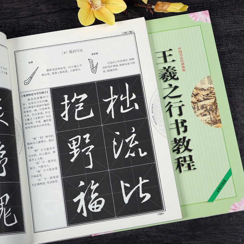 王羲之圣教序行书教程 中国书法培训教程 怀仁集王羲之圣教序书法毛笔字帖 笔画部首结构解析 崇文书局