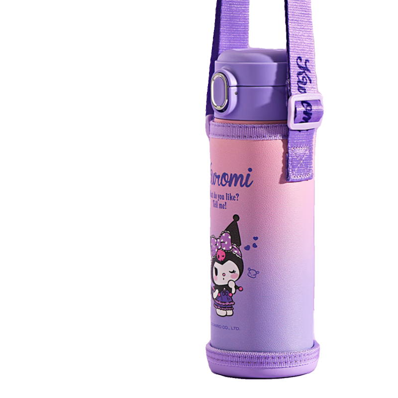 初和（CRUHRE）小孩子库洛米316儿童保温杯女小学生吸管水杯子上学专用女孩水壶 460ml 库洛米-吸管+直饮双盖礼盒