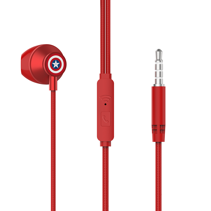 PURIDEA漫威有线耳机适用华为手机typec苹果vivo小米oppo圆孔带麦 中国红（3.5mm）