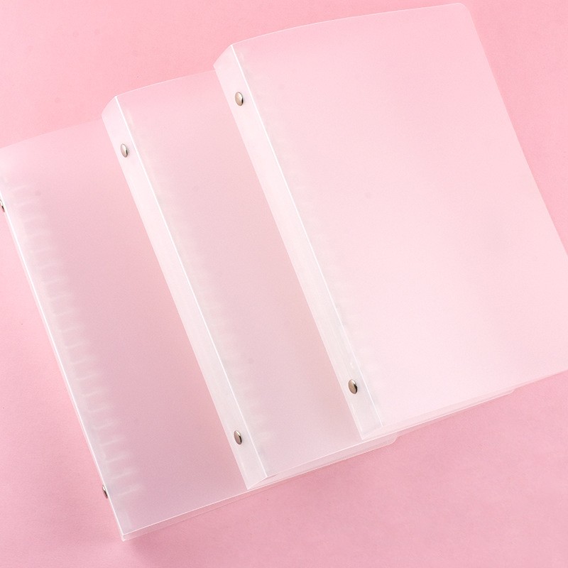 誉禾磨砂透明塑料活页夹外壳 学生pp文件夹 阅读摘记收纳本资料夹