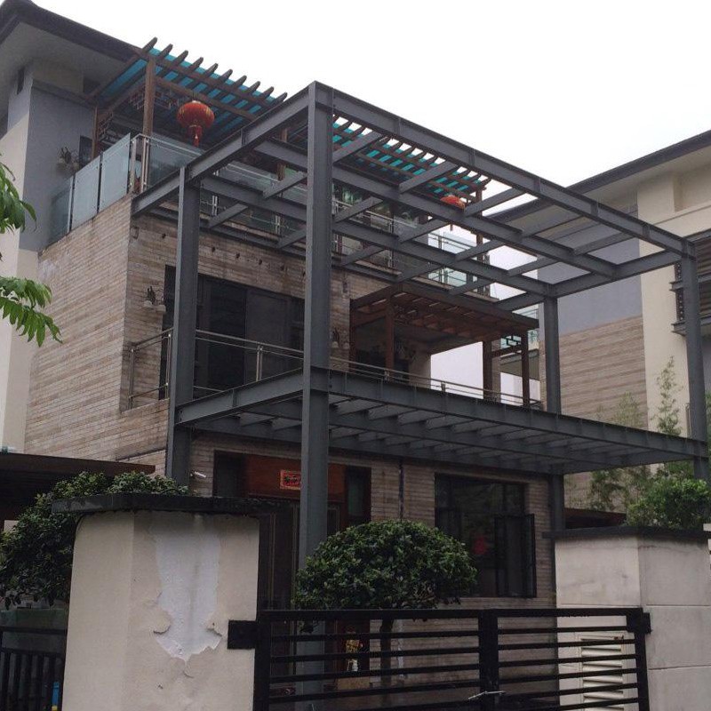 玻璃阳光房设计入户别墅盖顶中空玻璃断桥铝门钢结构