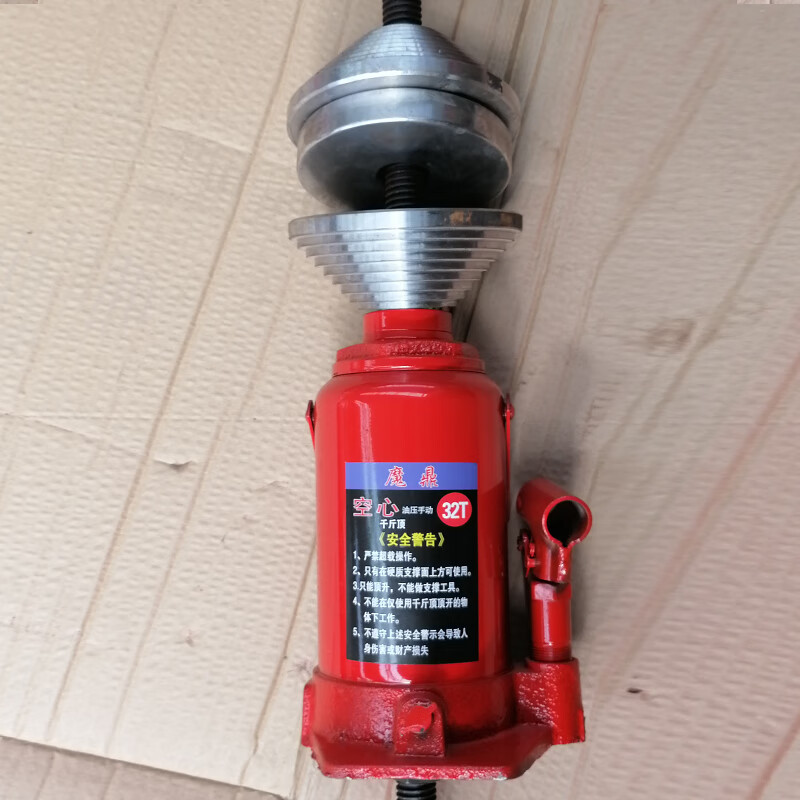 32吨空心千斤顶大孔中空70吨50t手动液压修平躺横向放平用取钢套 10