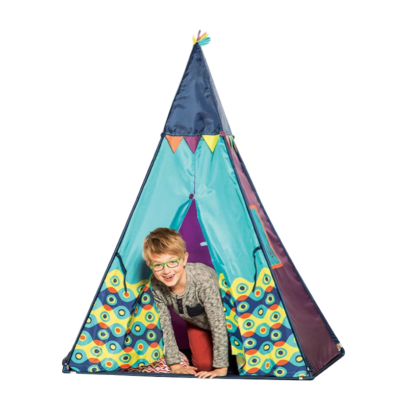 比樂btoys兒童帳篷游戲屋 室內(nèi)小房子玩具屋過家家自帶燈光禮物 藍(lán)色帳篷