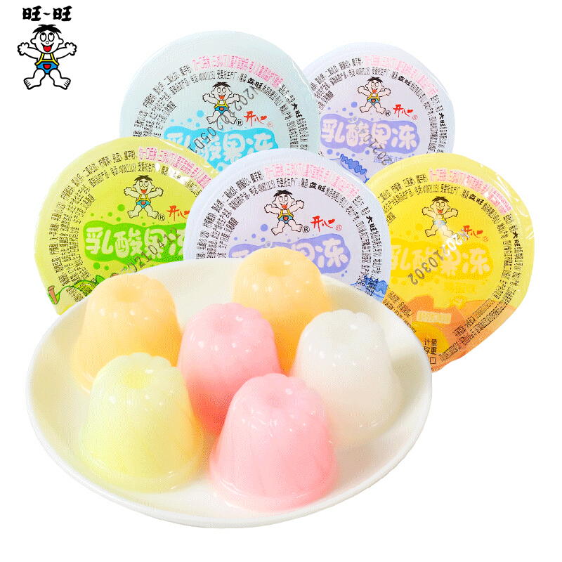 旺旺乳酸果冻多口味混合500g散装可吸儿夏季解馋食品儿童零食 【草莓