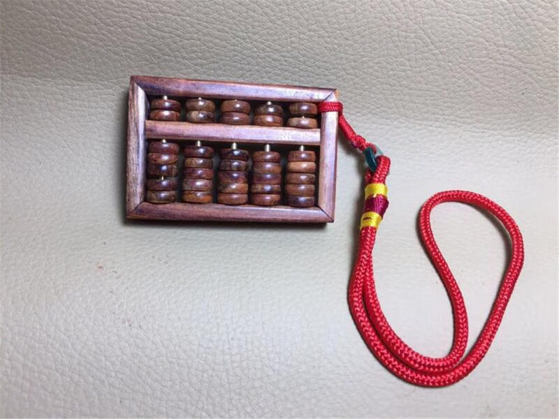 海南黄花梨小算盘手把件 海黄手工小车挂手工制作随身工艺品送礼