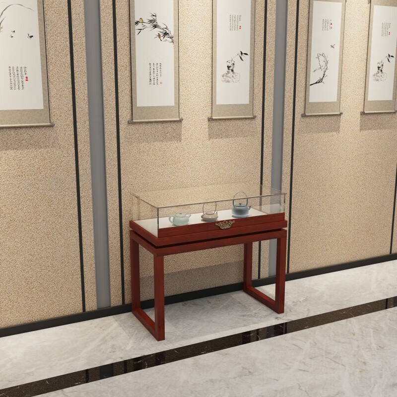仙僖俫 中式复古珠宝展示柜博物馆文玩古董首饰展柜玉器玻璃饰品展示