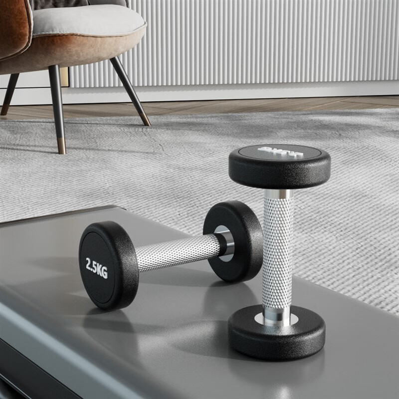 5kg一对【总重5kg】 新升级pev无味圆钢哑铃