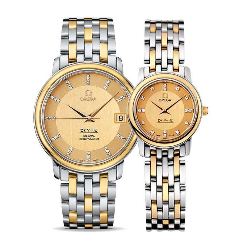 【二手95新】欧米茄情侣对表碟飞系列男表自动机械女表石英送女友送礼