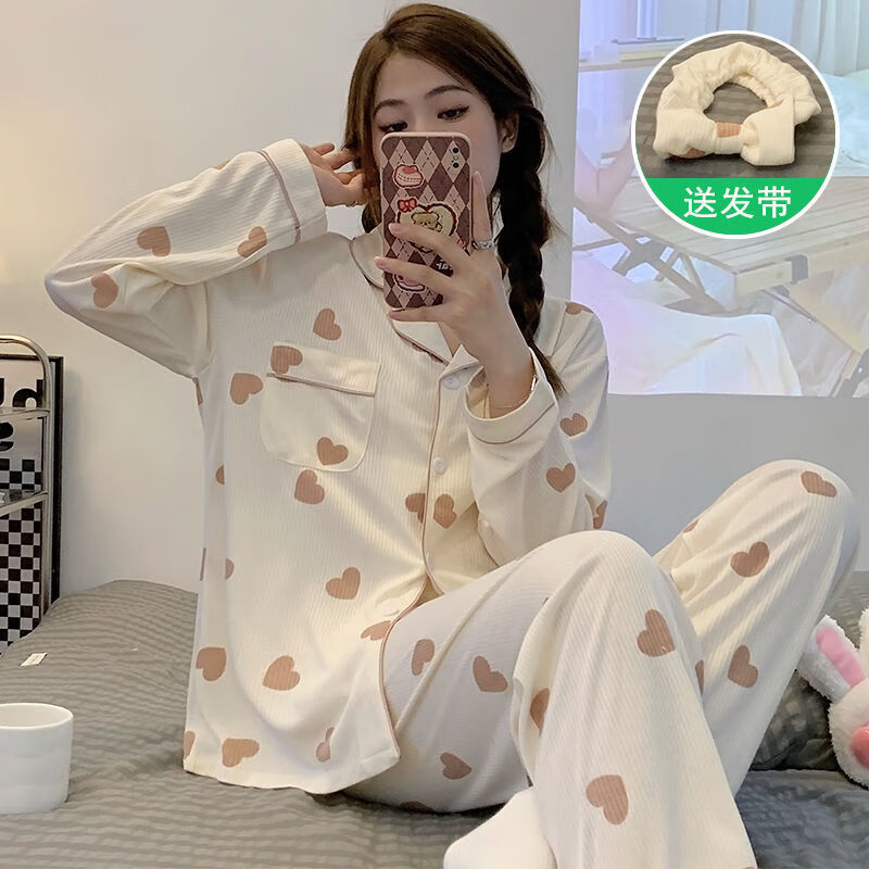 wcz罗丽丝睡衣女2023年新款夏季长袖长裤两件套装春秋冬甜美可爱少女