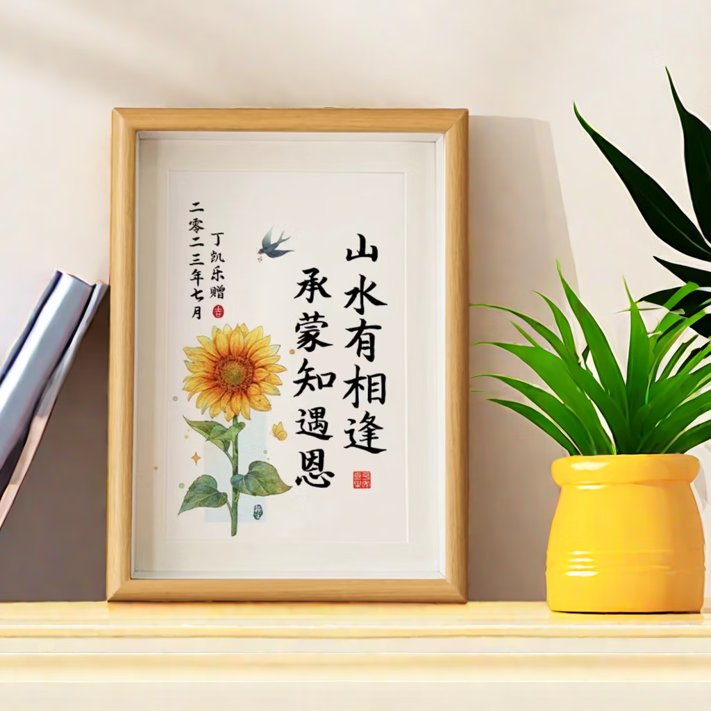 山水有相逢需备注姓名日期 7寸-亚克力款-摆台