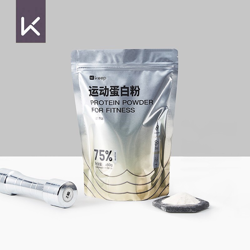 Keep运动蛋白粉奶茶味450g:蛋白质含量高达76%,口感清新甜美