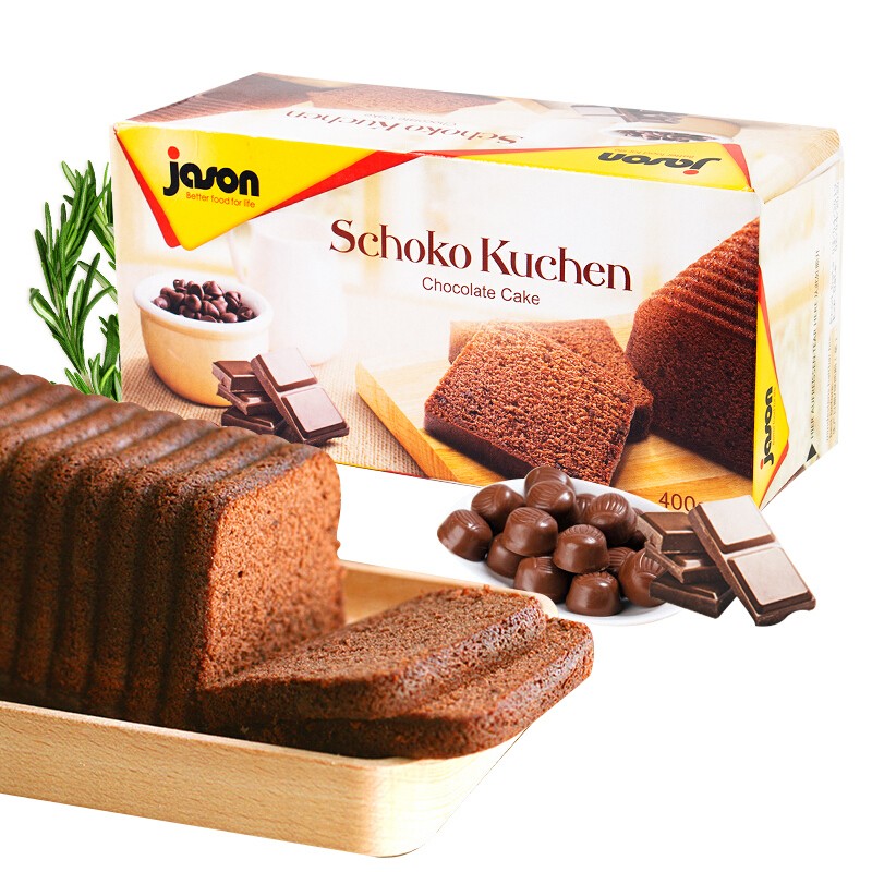 捷森（jason）德国进口 巧克力蛋糕400g 面包糕点 早餐休闲零食小吃甜品点心