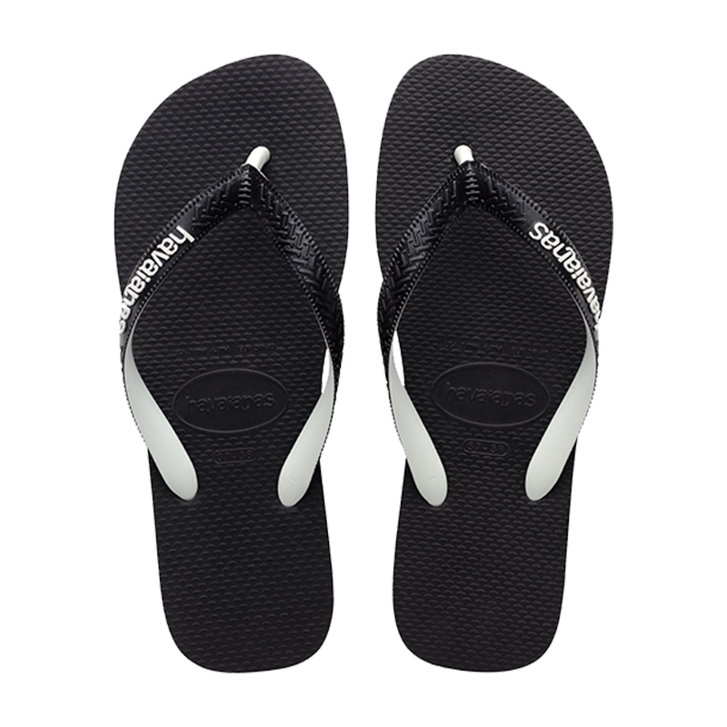havaianas哈唯納Top Mix人字拖時(shí)尚海邊情侶沙灘拖外穿夏平底拖鞋 1069-黑色 43-44