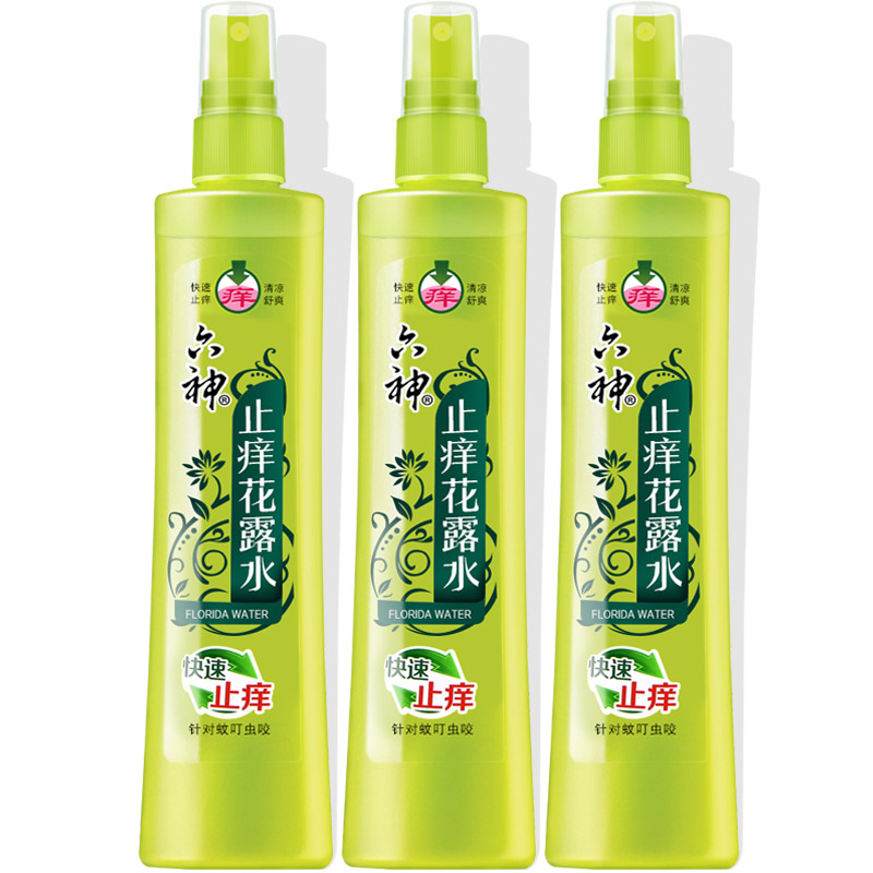 六神花露水经典原香喷雾驱蚊止痒清凉舒爽防蚊液清新空气防蚊水驱蚊液 180ml3瓶喷雾止痒花露水180ml