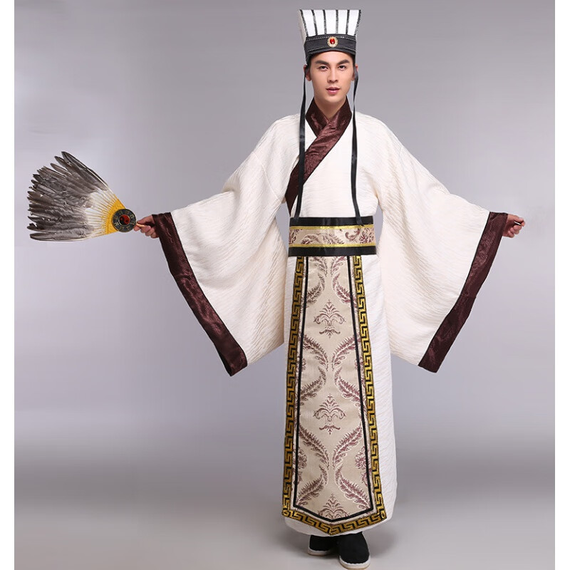 禾回新款古装汉服谋士服装古代影视诸葛亮演出服三国孔明官服大臣军师