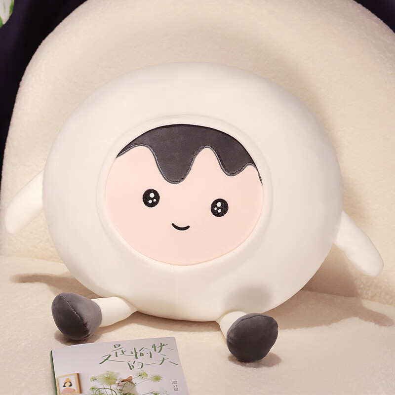 京悠雨卡通汤圆水饺元宵抱枕创意毛绒玩偶办公室沙发可爱布娃娃女生