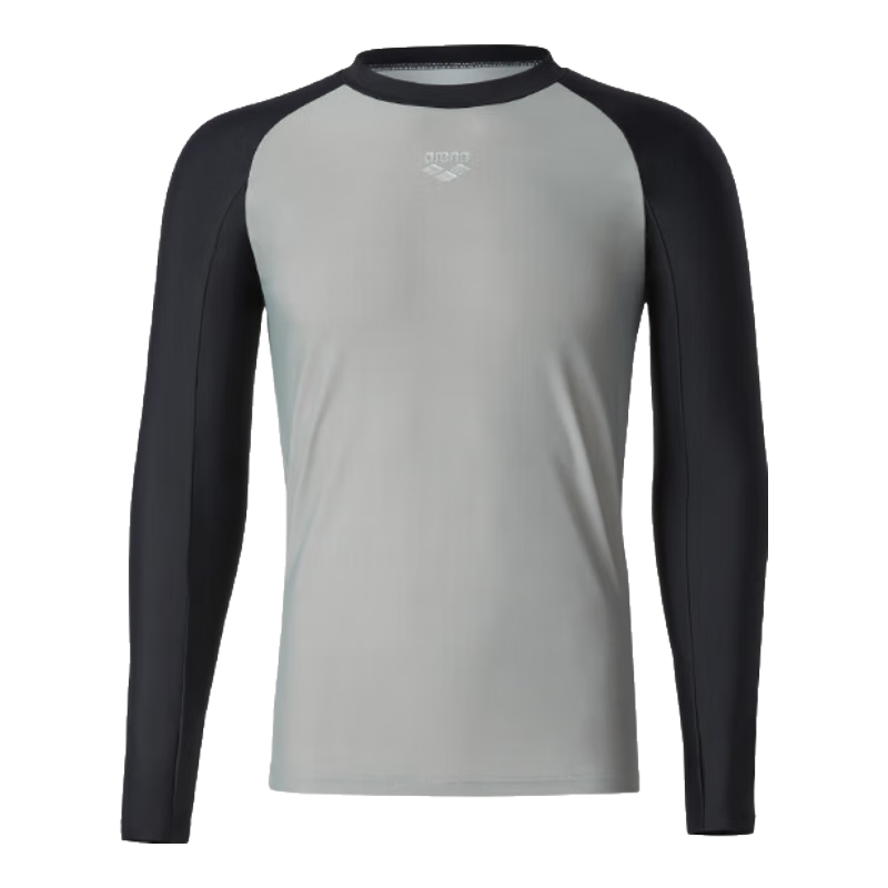 阿瑞娜男士分體泳衣長袖長褲防曬透氣海邊沖浪休閑度假運(yùn)動(dòng)套裝 黑色BLK【褲子】 L