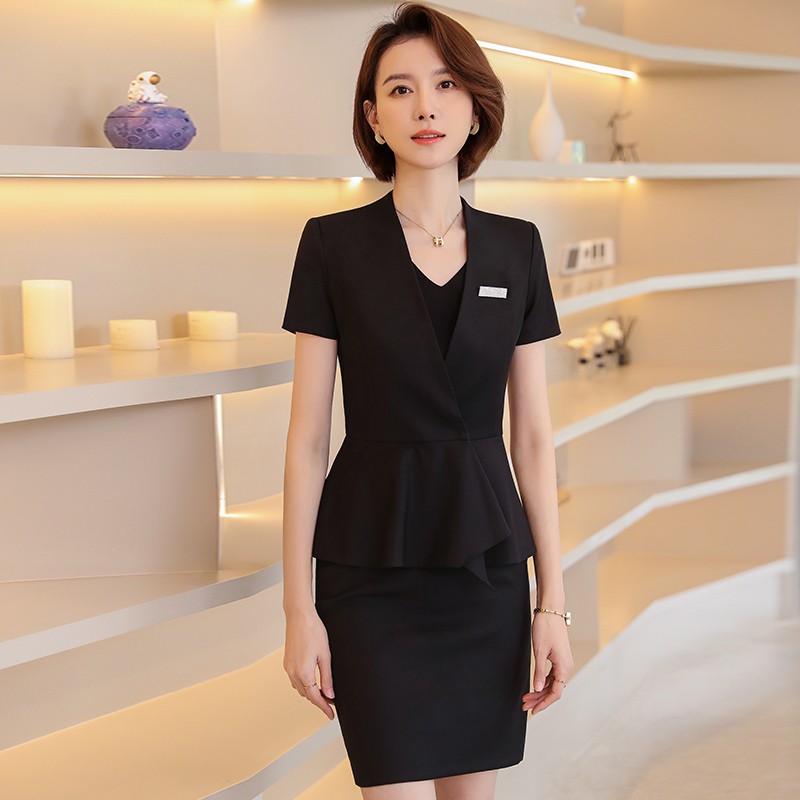 特洛曼夏季职业装女装套裙气质显瘦时尚韩版2021夏装大码商务面试工装