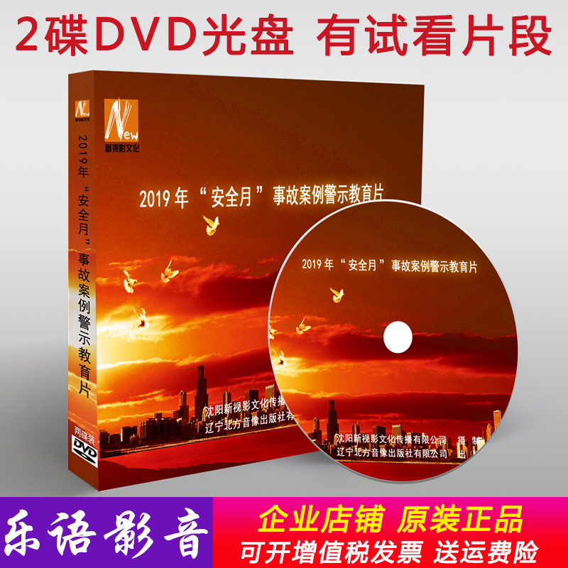 2019年安全月事故案例警示教育片 2盘dvd