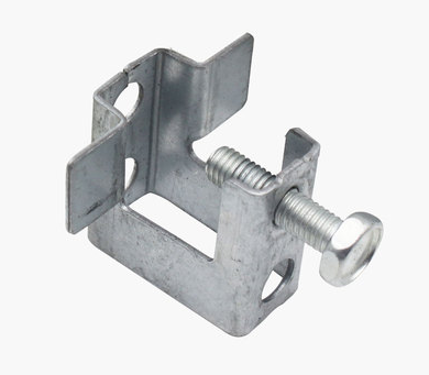 加厚镀锌铁皮老虎卡片方型虎口夹丝杠角铁c型钢管槽钢卡子老虎夹 大号