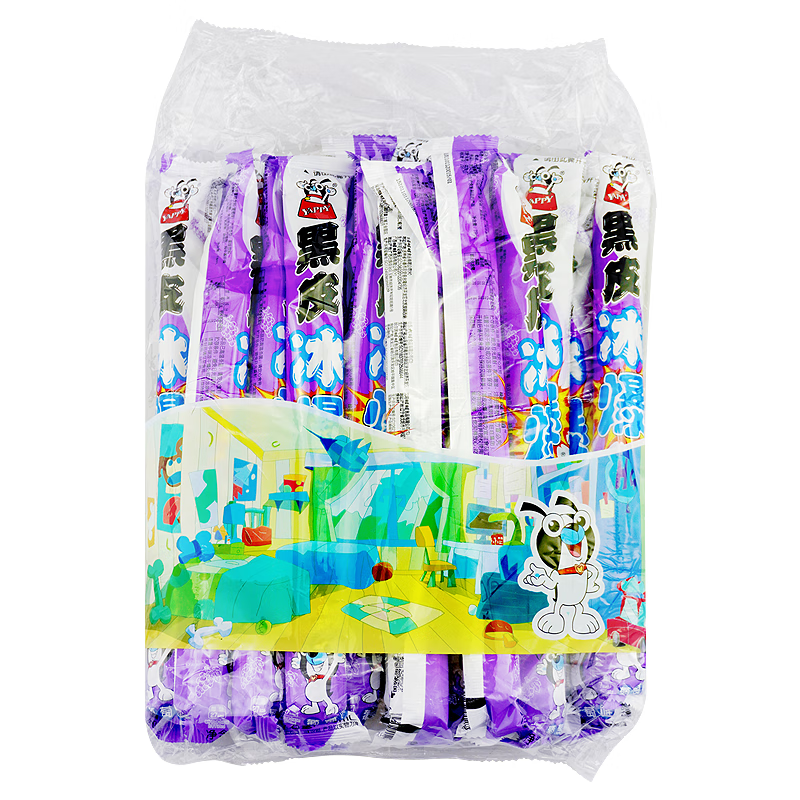 旺旺黑皮冰爆78ml*20支多果味饮料休闲零食碎碎冰儿童棒棒冰果汁冰饮