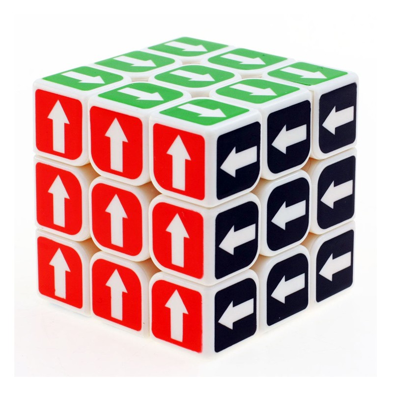 zcube魔方三阶魔方数字魔方顺滑趣味轮行移动儿童魔方玩具 箭头魔方白