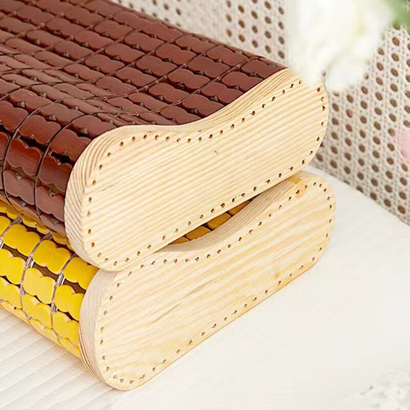 映季麻将凉席枕头夏季竹枕头夏天空心枕芯颈椎枕成人男女士睡觉冰凉枕 碳化波浪形枕39*23*7-9cm