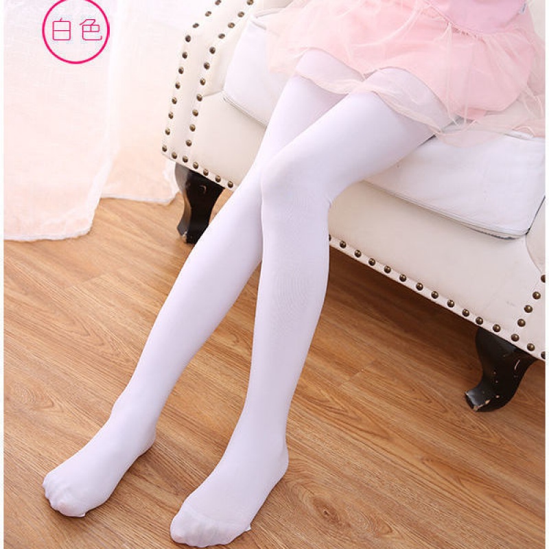 允橘3条装儿童连裤袜春夏款女童中大童3-15岁小孩子穿的小女孩白色舞