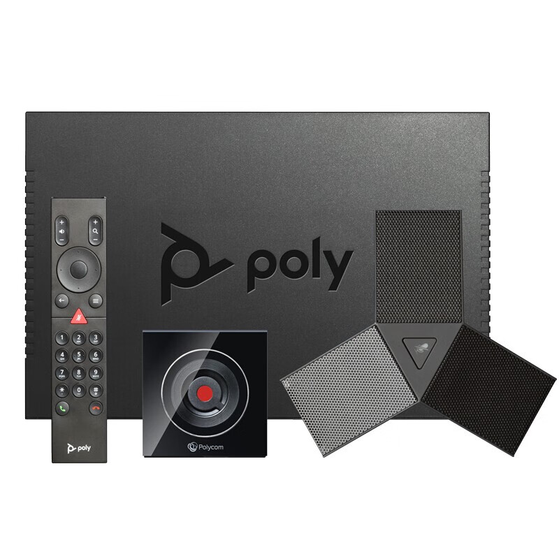 宝利通Polycom G200+Cube 中小型会议室解决方案 视频会议系统（含双显） 4K高清镜头 适用40平会议室