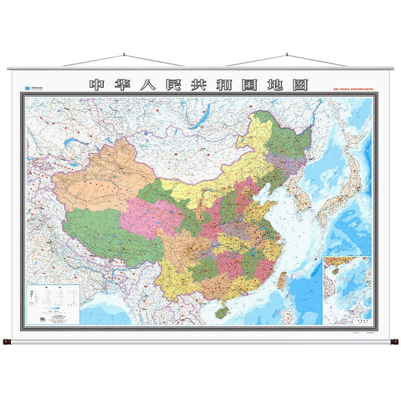2022年 地图 卷轴版 办公超大挂图 