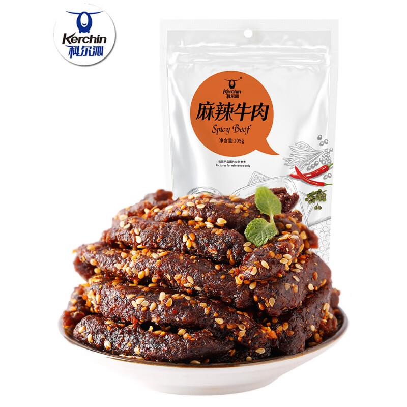 科尔沁 kerchin麻辣牛肉105g 四川特产牛肉休闲零食小吃 105g 麻辣