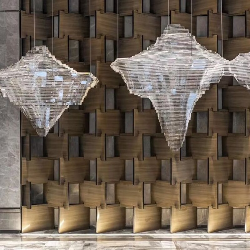 献瑜后现代艺术冰山造型装饰灯具酒店售楼部前台民宿会所大厅定制吊灯