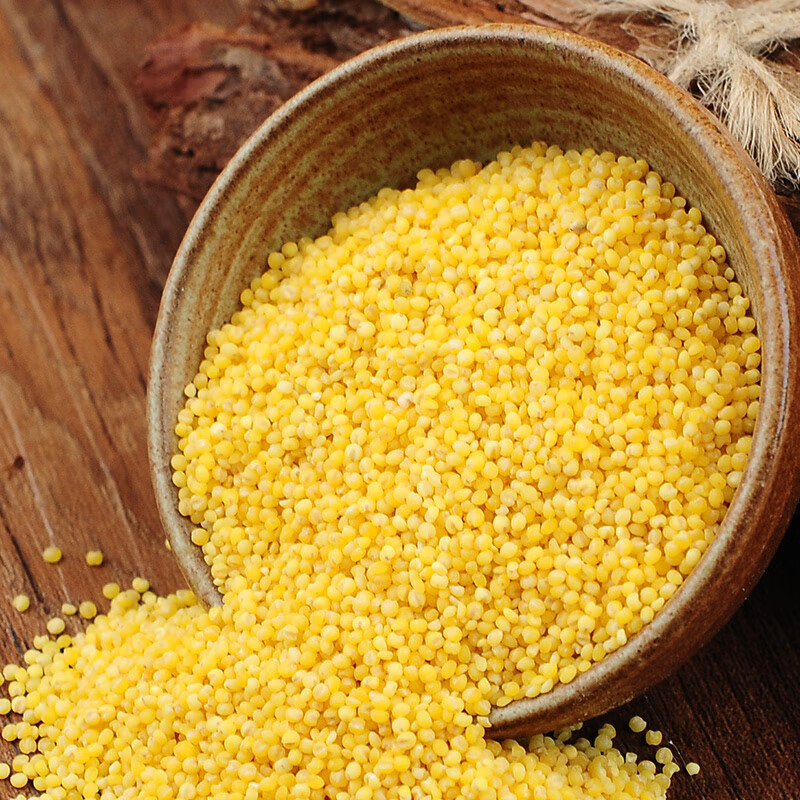 沐谷东北黄小米新米1000g农家小黄米五谷杂粮粗粮小米粥真空装小米