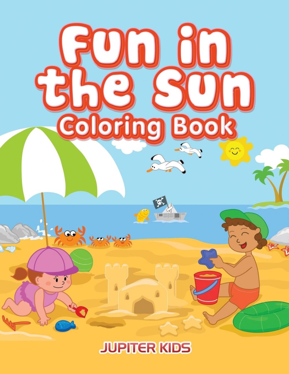 预售 按需印刷fun in the sun coloring book