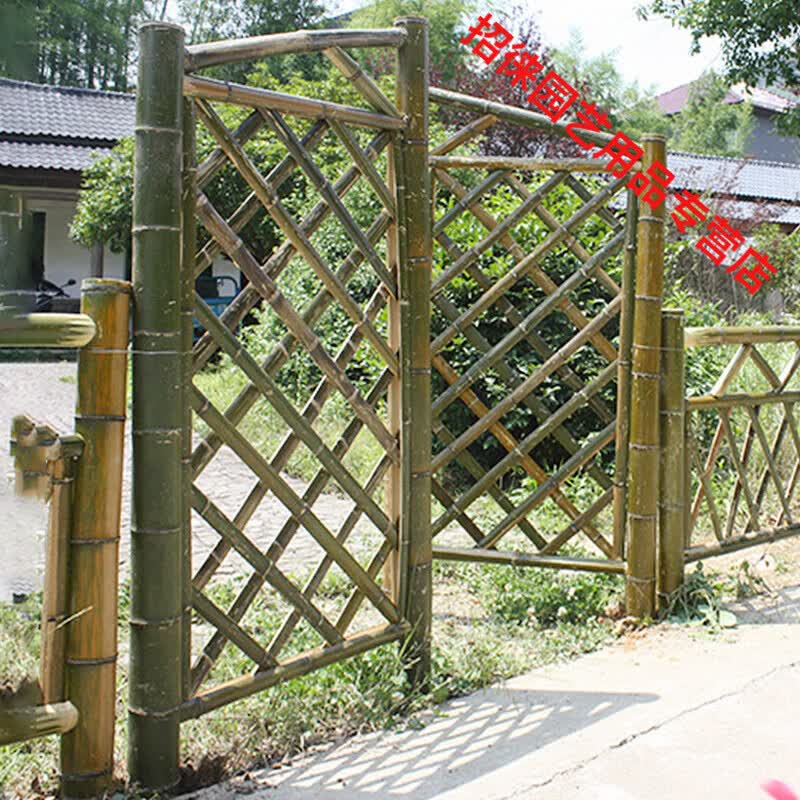 Vieruodis花架支架防腐竹门庭院院子竹篱笆门围栏农家民宿菜园栅栏小竹门 异花格高120*80高性价比高么？
