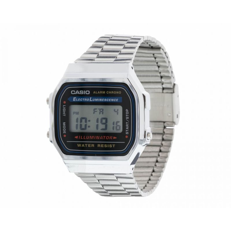 卡西欧casio手表男女中性同款腕表小方块情侣电子表a168wa-1时尚白搭