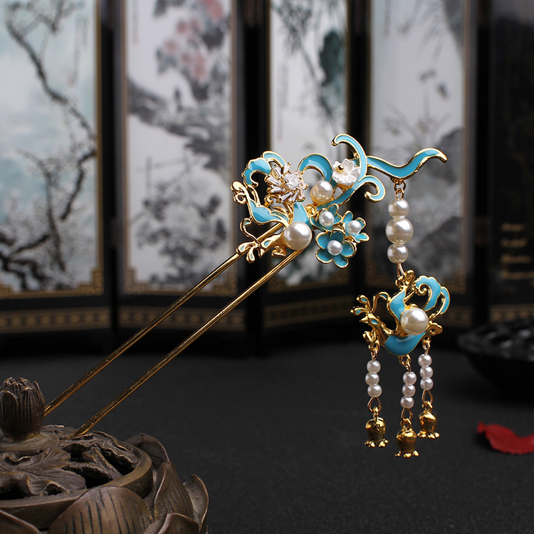 仙气古风发饰汉服古装头饰古簪流苏步摇发钗配饰簪子表演饰品 流苏