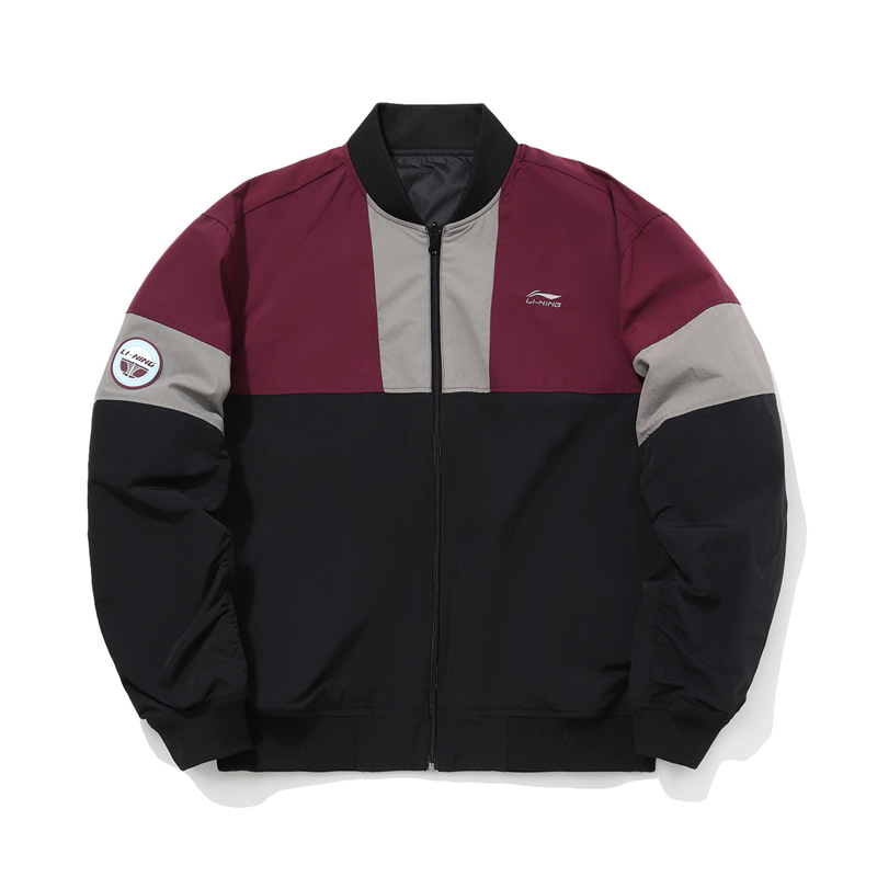 李宁(li-ning)夹克男2020新款心无二用双面穿宽松保暖风衣外套 ajdq