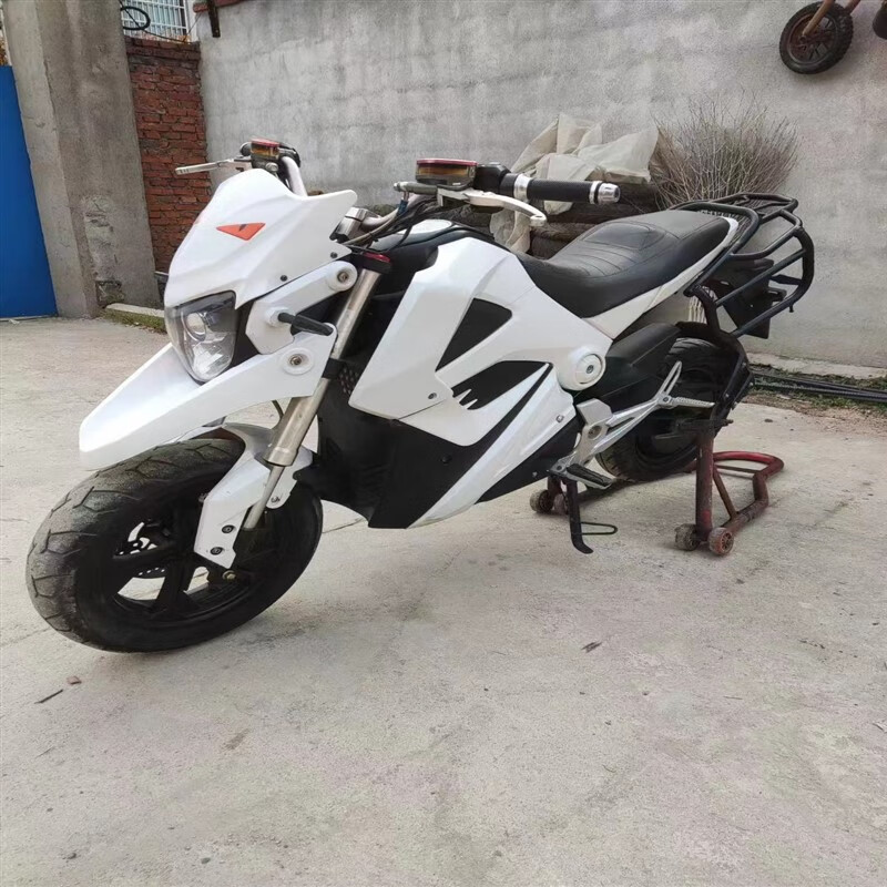 电摩猴子m5电猴子电动摩托车男女代步车72v电池大功率96v改装 白色72v