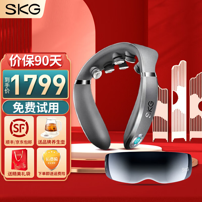 SKG G7pro银护颈仪+K5护眼仪可以用来按摩哪些部位？插图