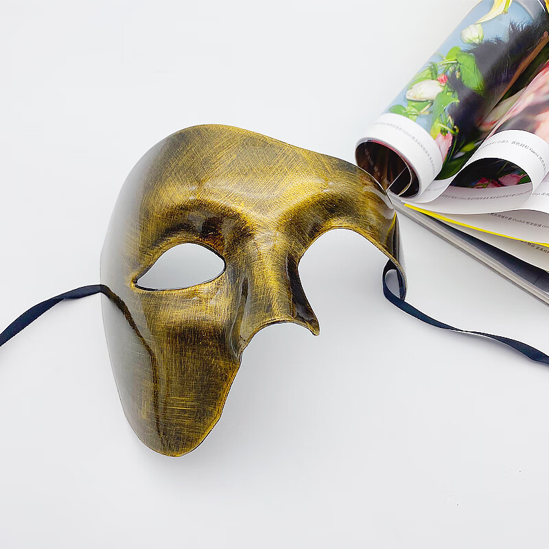 蓓恋万圣节装扮年会化妆舞会男假面半脸成人歌剧魅影复古王子独眼面具