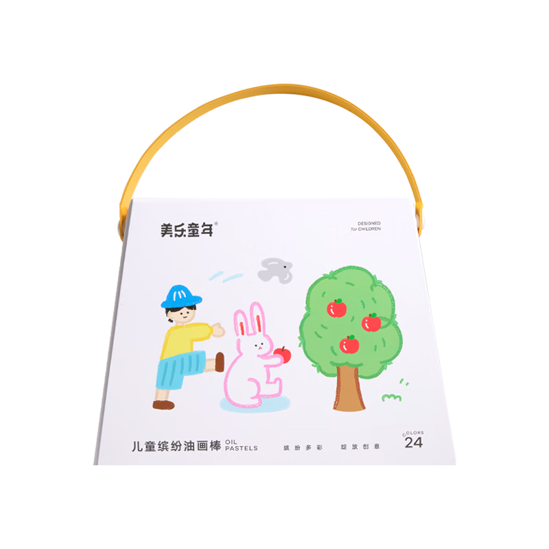 美樂童年兒童繽紛油畫棒24/36色套裝超軟重彩油畫棒幼兒園小學(xué)生美術(shù)專用蠟筆不臟手無毒美術(shù)課