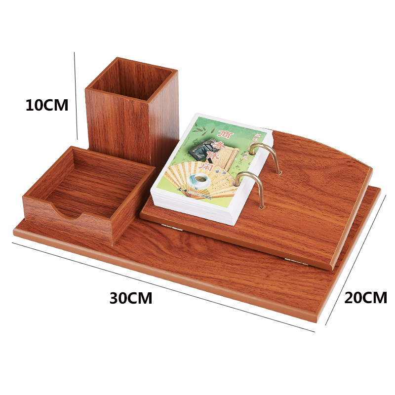 京兰 木质台历架笔筒桌面办公收纳多功能简约创意日历摆件 台历架( 含