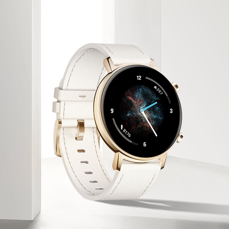 42mm牛皮表带watch2女士女神荣耀magic2 42mm硅胶 【gt2牛皮】凝霜白