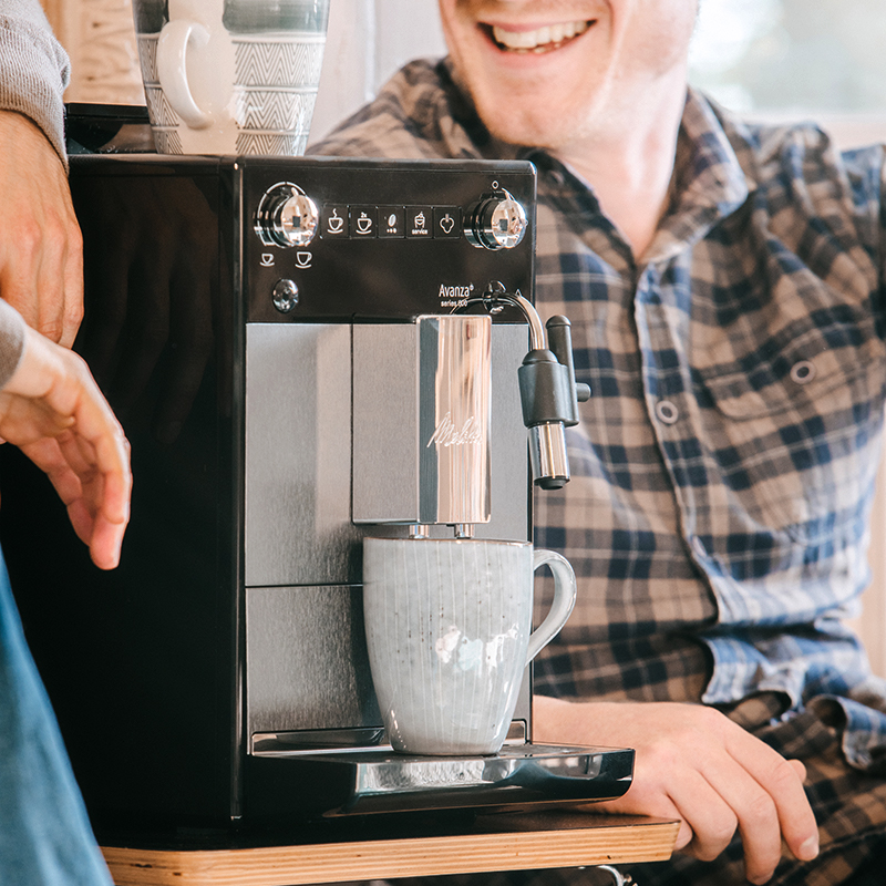 美乐家(melitta)意式咖啡机全自动四代F27咖啡机家用办公室欧洲原装进口德国精钢现磨静噪刀盘15Bar泵压家用咖啡机 静噪研磨绵密奶泡系统 F27银色