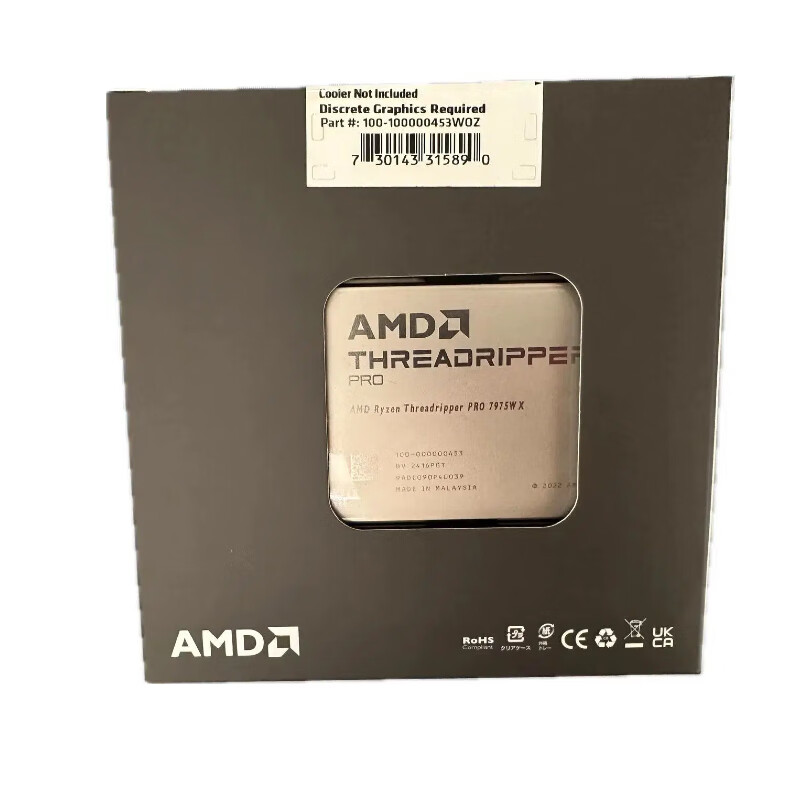 AMDAMD 锐龙Threadripper(线程撕裂者) PRO 工作站AMD线程撕裂者Pro 7975WX 32C/4.0GHz~5.3GHz 原盒（单独CPU）