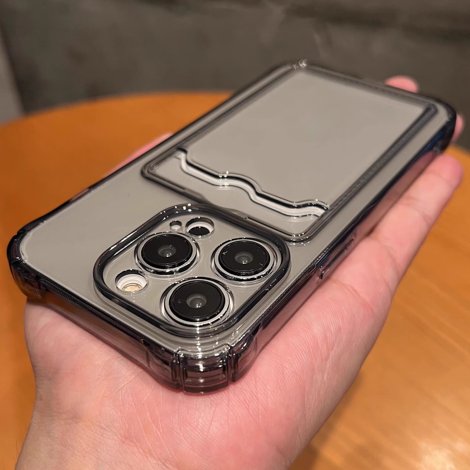 LNXXS透明卡套diy放打印照片适用苹果17promax手机壳16pro新款iphone17情侣14plus硅胶防摔15pro保护套 气囊卡包透黑壳【硅胶防摔】 iPhone 17