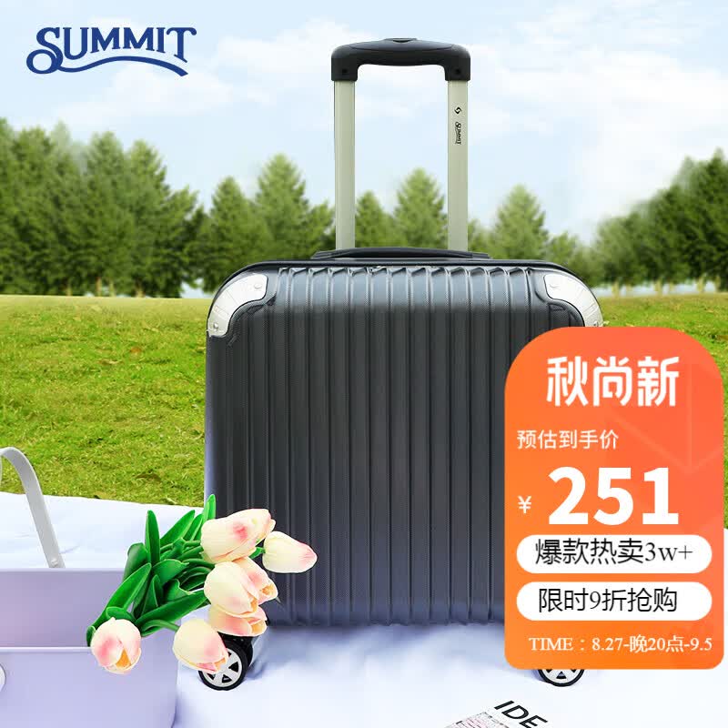 莎米特行李箱小型女拉杆箱男女通用旅行箱可登机PC338TC16英寸深灰使用感如何?