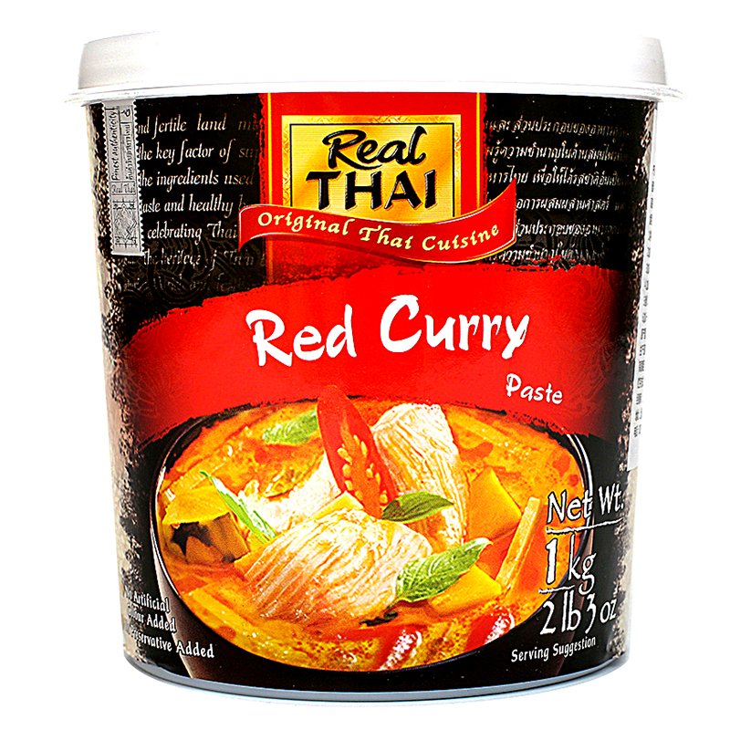 丽尔泰红咖喱酱1KG泰国原装进口 泰国菜咖喱膏泰式咖喱鸡牛咖喱饭调味料 单桶装